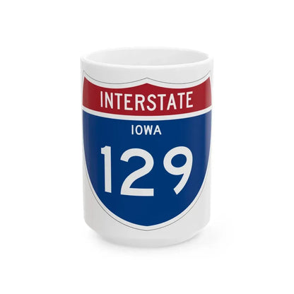 I-129 IA 1961 (Iowa) (Road Sign) White Coffee Mug 15oz - Go Mug Yourself