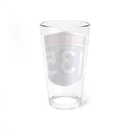 I-135 KS (Kansas) (Road Sign) Pint Glass 16oz - Go Mug Yourself
