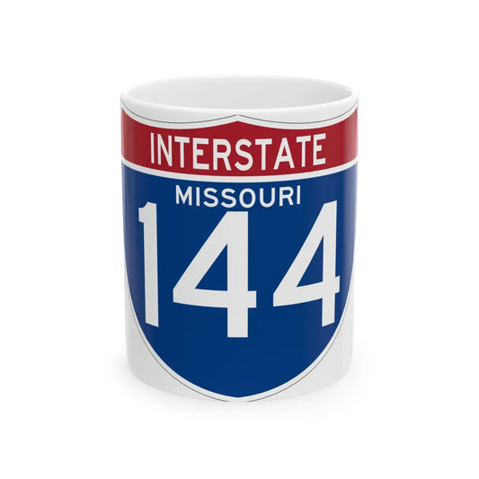 I-144 MO (Missouri) (Road Sign) White Coffee Mug 11oz - Go Mug Yourself
