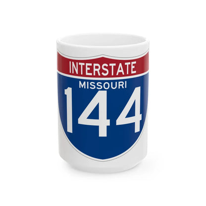 I-144 MO (Missouri) (Road Sign) White Coffee Mug 15oz - Go Mug Yourself