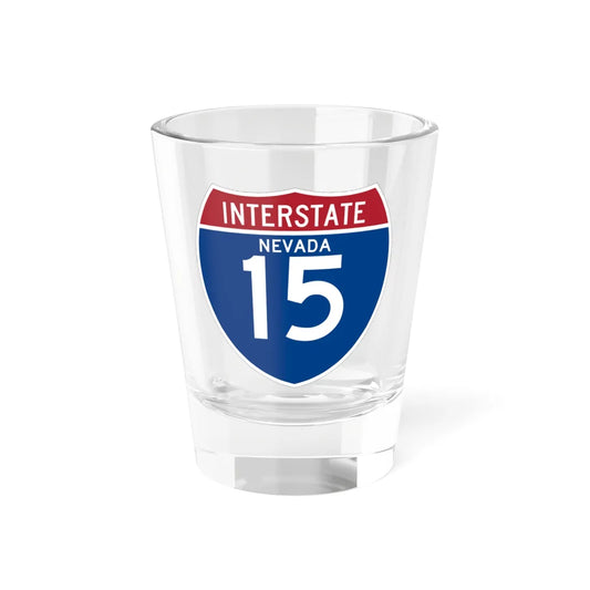I-15 NV (Nevada) (Road Sign) Shot Glass 1.5oz 1.5oz - Go Mug Yourself