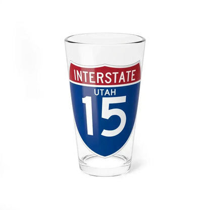 I-15 UT (Utah) (Road Sign) Pint Glass 16oz 16oz - Go Mug Yourself