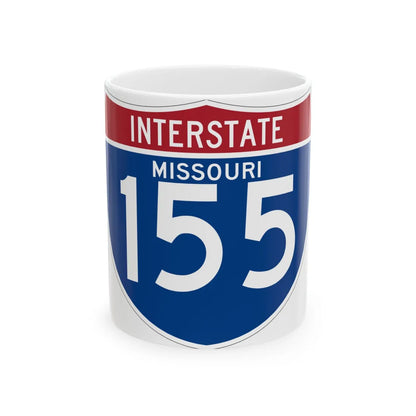 I-155 MO (Missouri) (Road Sign) White Coffee Mug 11oz - Go Mug Yourself