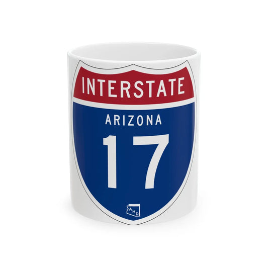 I-17 AZ 1957 (Arizona) (Road Sign) White Coffee Mug 11oz - Go Mug Yourself