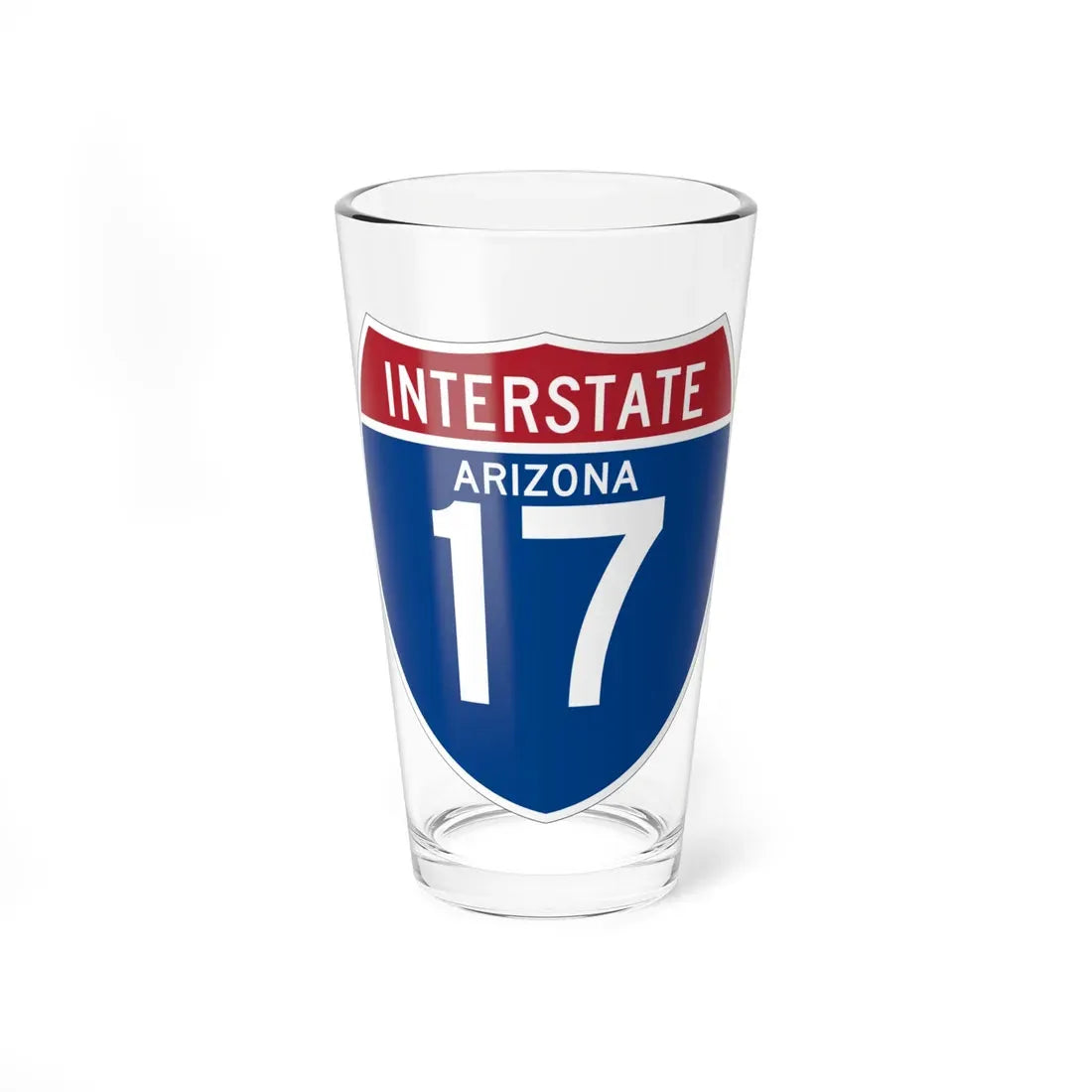 I-17 AZ (Arizona) (Road Sign) Pint Glass 16oz 16oz - Go Mug Yourself