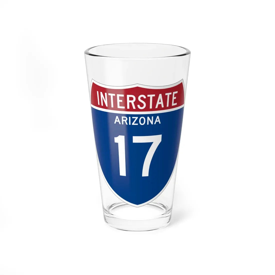 I-17 AZ Metric (Arizona) (Road Sign) Pint Glass 16oz 16oz - Go Mug Yourself