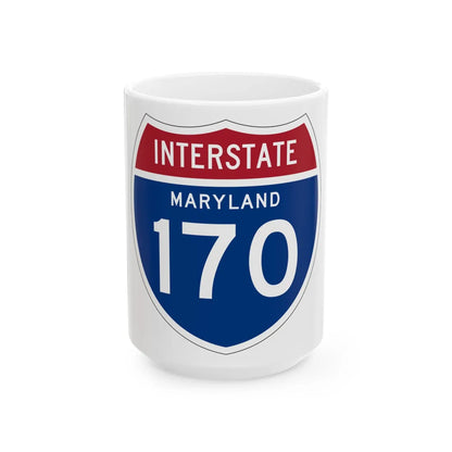 I-170 MD 1957 (Maryland) (Road Sign) White Coffee Mug 15oz - Go Mug Yourself