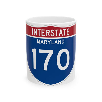 I-170 MD Metric (Maryland) (Road Sign) White Coffee Mug 11oz - Go Mug Yourself