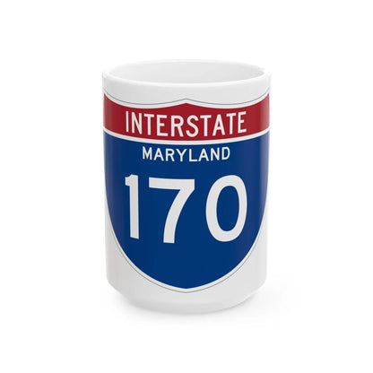 I-170 MD Metric (Maryland) (Road Sign) White Coffee Mug 15oz - Go Mug Yourself