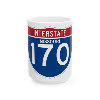 I-170 MO (Missouri) (Road Sign) White Coffee Mug 15oz - Go Mug Yourself