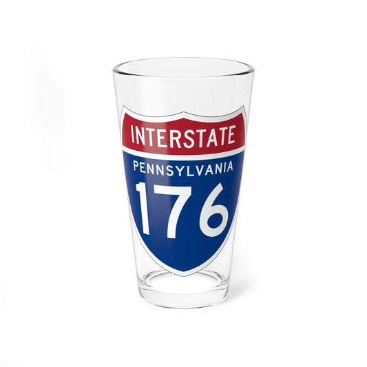 I-176 PA 1957 (Pennsylvania) (Road Sign) Pint Glass 16oz 16oz - Go Mug Yourself
