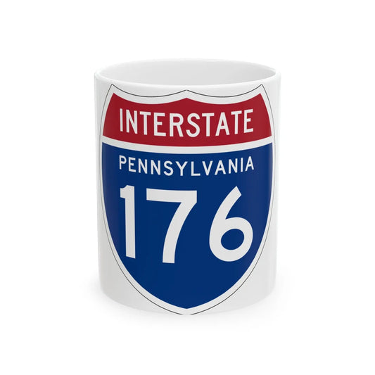 I-176 PA 1957 (Pennsylvania) (Road Sign) White Coffee Mug 11oz - Go Mug Yourself