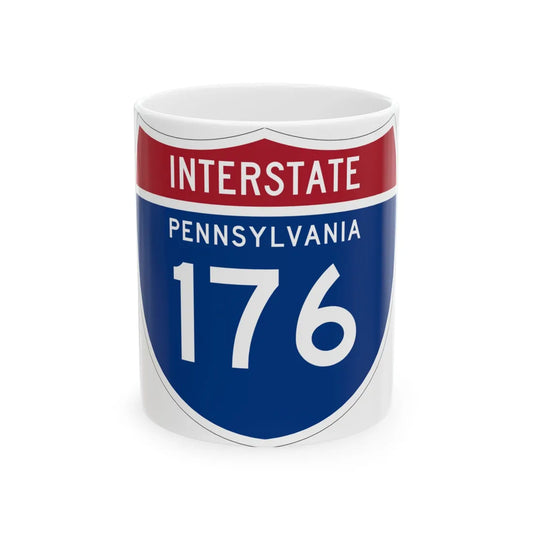 I-176 PA 1961 (Pennsylvania) (Road Sign) White Coffee Mug 11oz - Go Mug Yourself