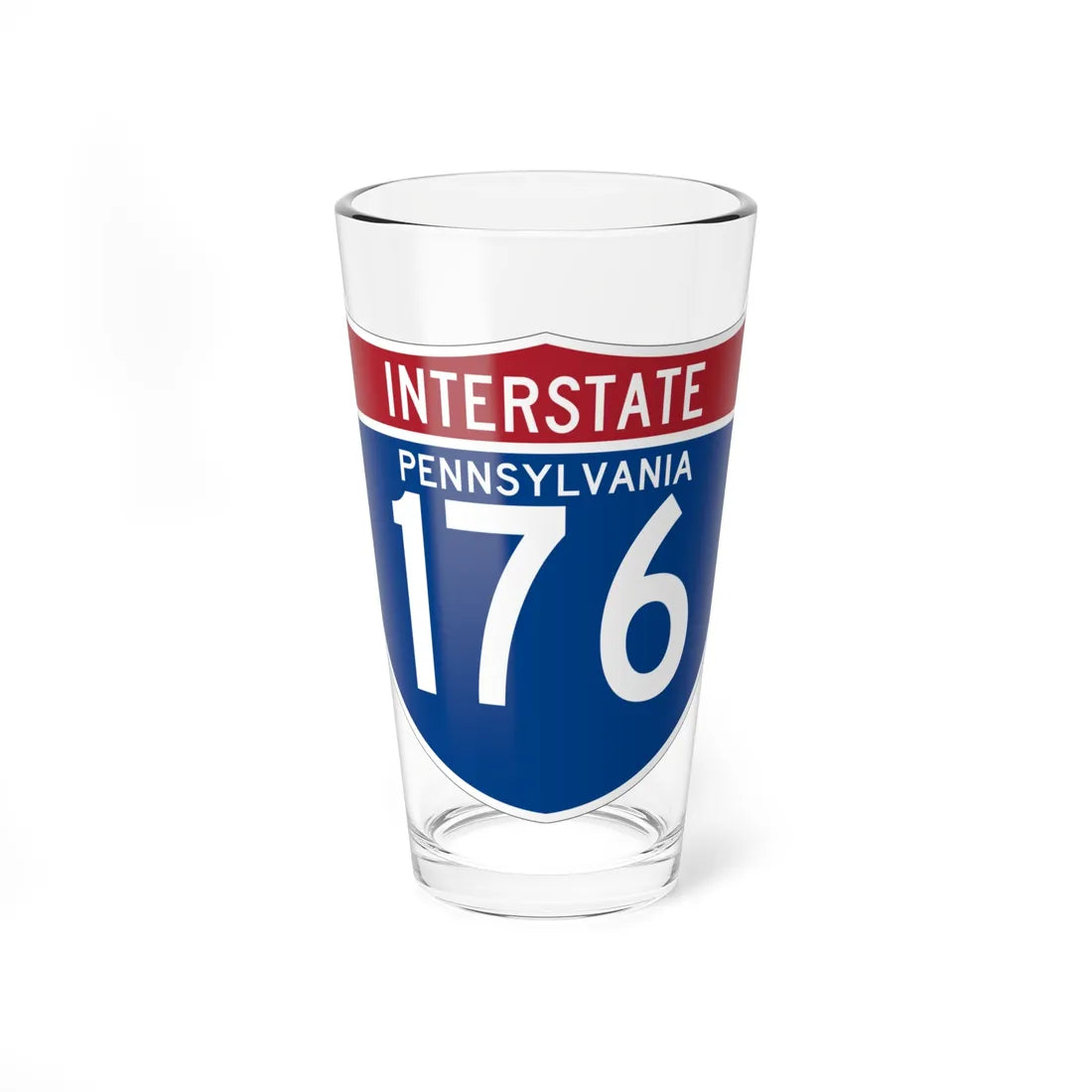 I-176 PA (Pennsylvania) (Road Sign) Pint Glss 16oz 16oz - Go Mug Yourself