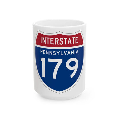I-179 PA 1957 (Pennsylvania) (Road Sign) White Coffee Mug 15oz - Go Mug Yourself