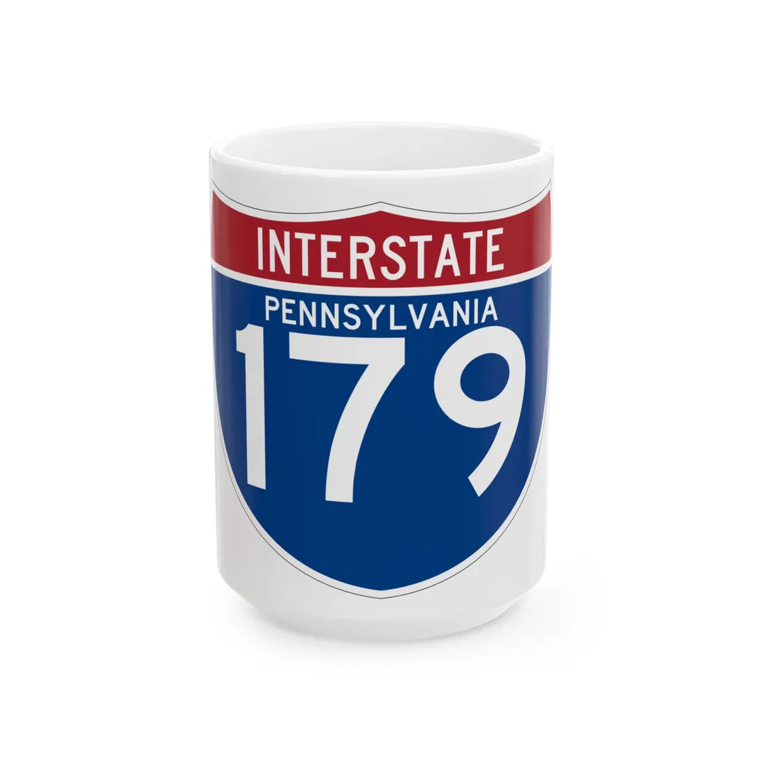 I-179 PA (Pennsylvania) (Road Sign) White Coffee Mug 15oz - Go Mug Yourself