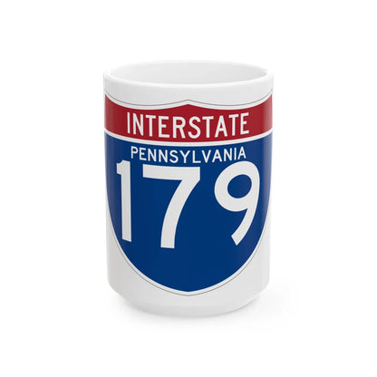 I-179 PA (Pennsylvania) (Road Sign) White Coffee Mug 15oz - Go Mug Yourself