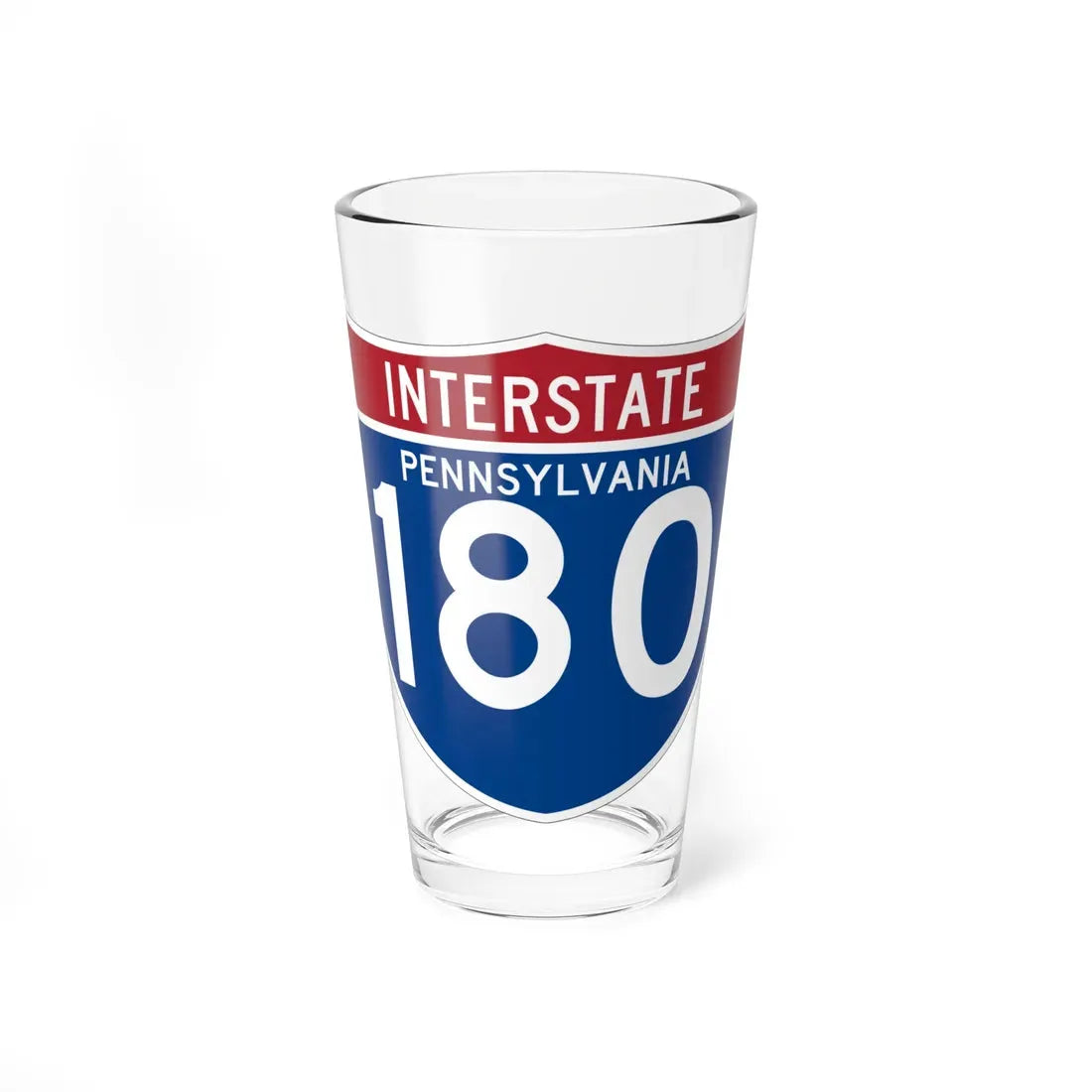 I-180 PA (Pennsylvania) (Road Sign) Pint Glass 16oz 16oz - Go Mug Yourself