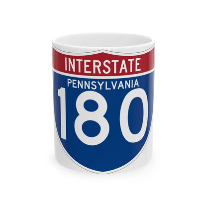 I-180 PA (Pennsylvania) (Road Sign) White Coffee Mug 11oz - Go Mug Yourself
