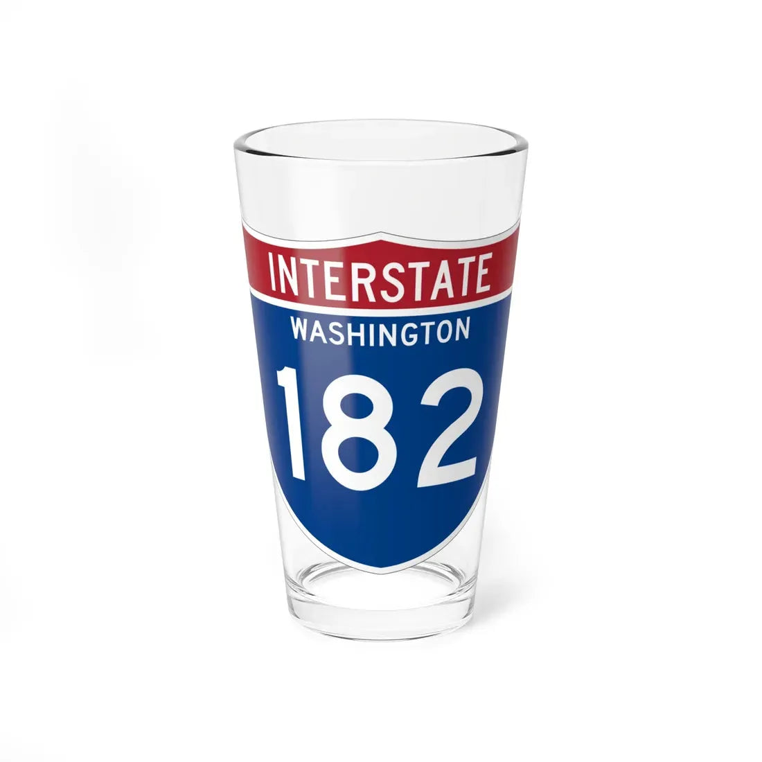 I-182 WA Metric (Washington) (Road Sign) Pint Glass 16oz 16oz - Go Mug Yourself