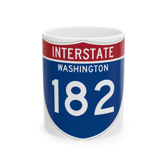 I-182 WA Metric (Washington) (Road Sign) White Coffee Mug 11oz - Go Mug Yourself