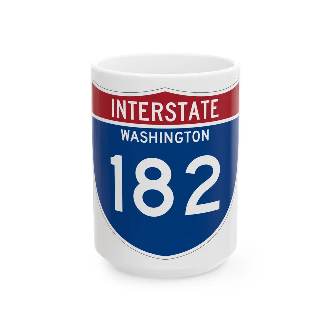 I-182 WA Metric (Washington) (Road Sign) White Coffee Mug 15oz - Go Mug Yourself