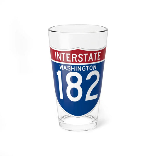 I-182 WA (Washington) (Road Sign) Pint Glass 16oz 16oz - Go Mug Yourself