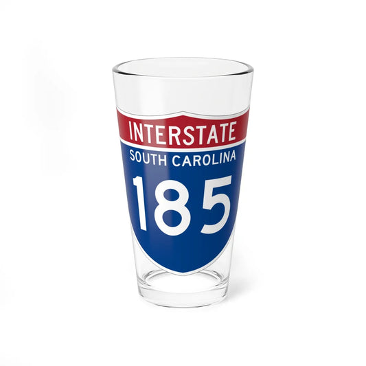 I-185 SC Metric (South Carolina) (Road Sign) Pint Glass 16oz 16oz - Go Mug Yourself