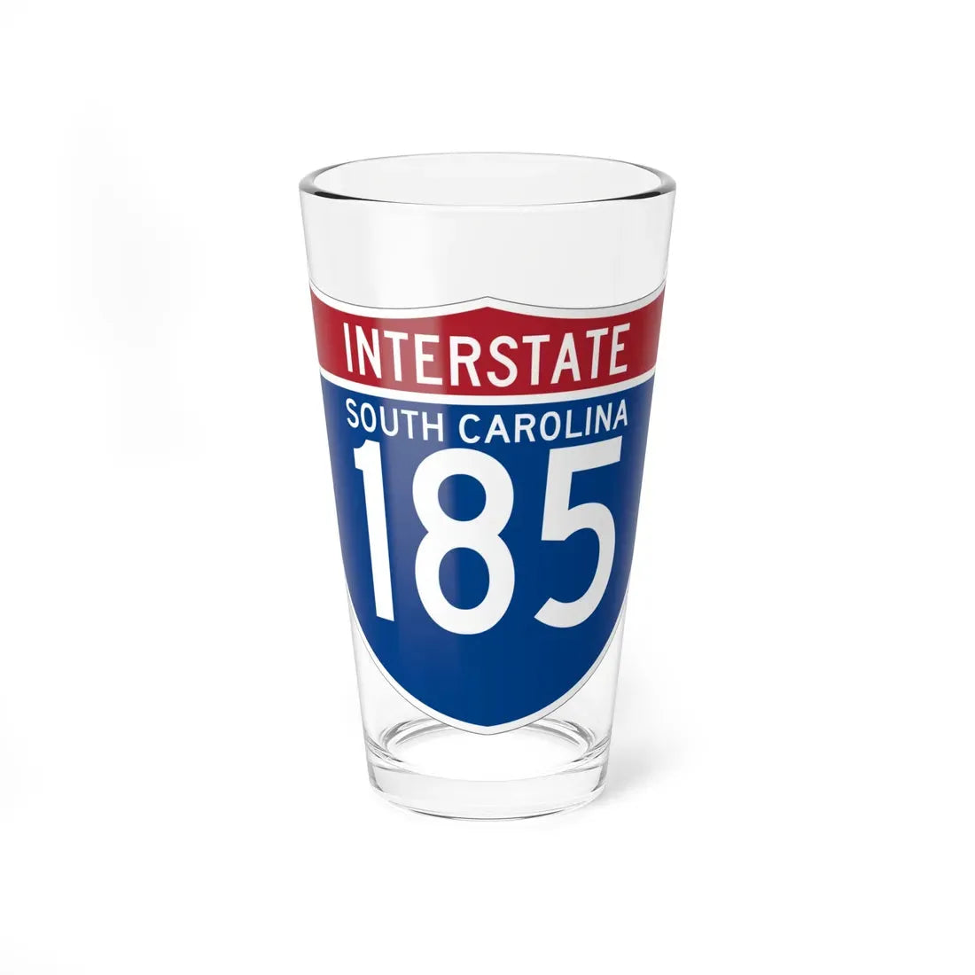 I-185 SC (South Carolina) (Road Sign) Pint Glass 16oz 16oz - Go Mug Yourself