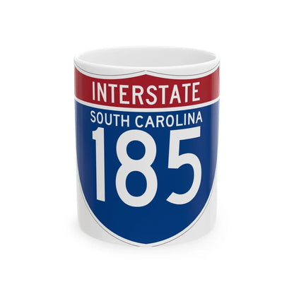 I-185 SC (South Carolina) (Road Sign) White Coffee Mug 11oz - Go Mug Yourself