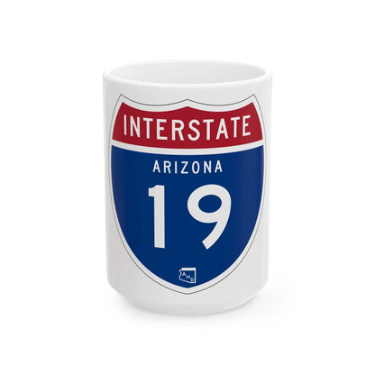 I-19 AZ 1957 (Arizona) (Road Sign) White Coffee Mug 15oz - Go Mug Yourself