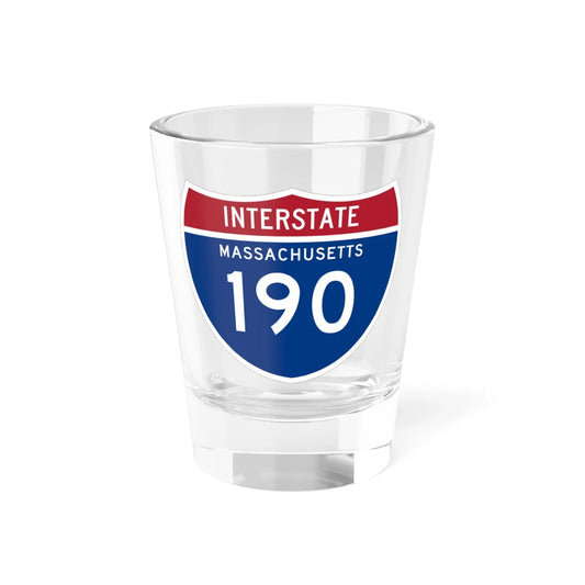 I-190 MA 1961 (Massachusetts) (Road Sign) Shot Glass 1.5oz 1.5oz - Go Mug Yourself