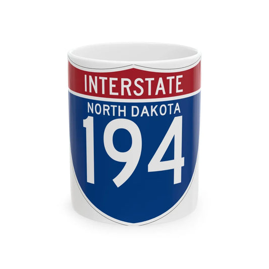 I-194 ND (North Dakota) (Road Sign) White Coffee Mug 11oz - Go Mug Yourself
