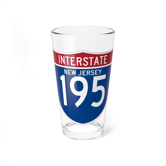 I-195 NJ (New Jersey) (Road Sign) Pint Glass 16oz 16oz - Go Mug Yourself