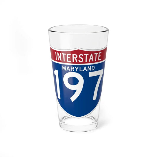 I-197 MD (Maryland) (Road Sign) Pint Glass 16oz 16oz - Go Mug Yourself