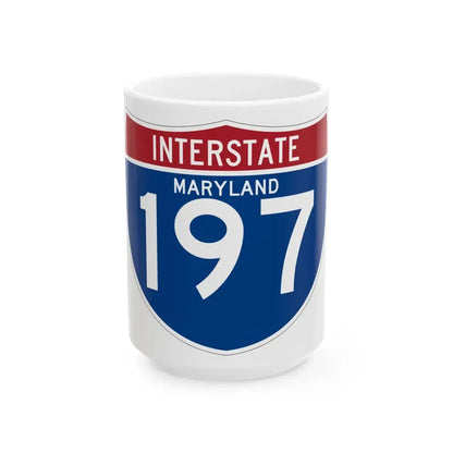 I-197 MD (Maryland) (Road Sign) White Coffee Mug 15oz - Go Mug Yourself