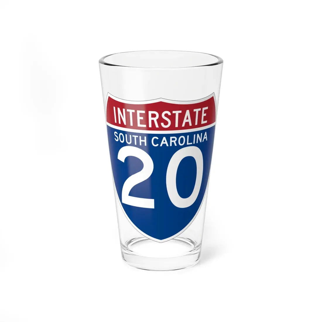 I-20 SC (South Carolina) (Road Sign) Pint Glass 16oz 16oz - Go Mug Yourself