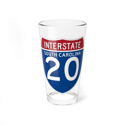 I-20 SC (South Carolina) (Road Sign) Pint Glass 16oz 16oz - Go Mug Yourself