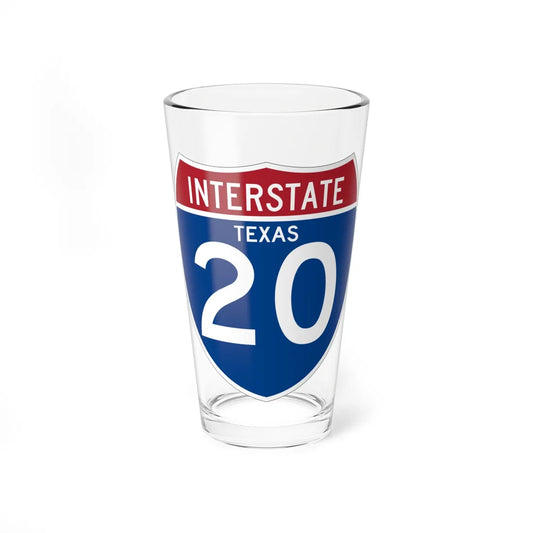 I-20 TX (Texas) (Road Sign) Pint Glss 16oz 16oz - Go Mug Yourself