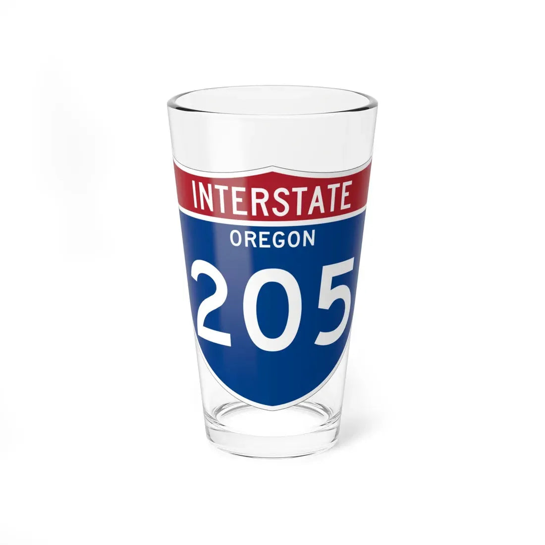 I-205 OR Metric (Oregon) (Road Sign) Pint Glass 16oz 16oz - Go Mug Yourself