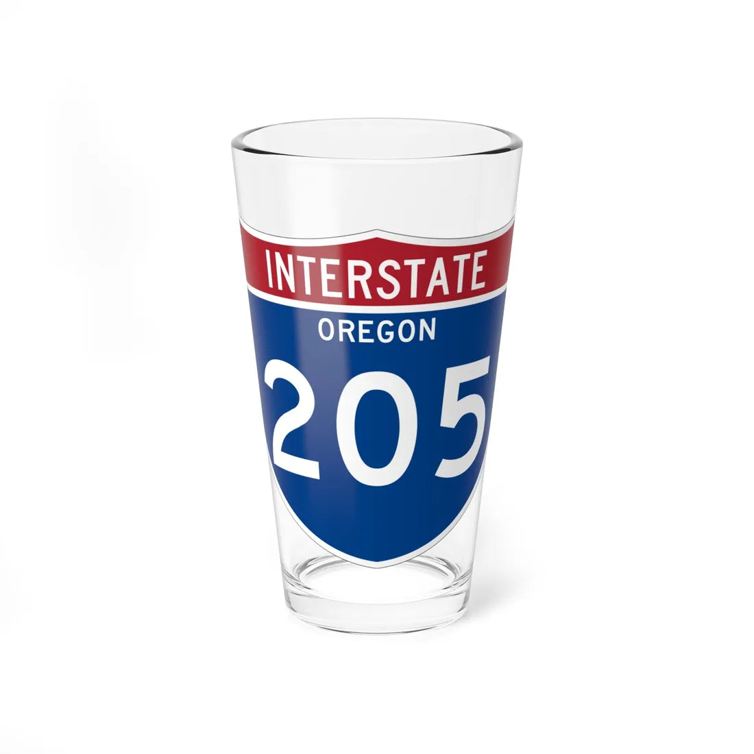 I-205 OR Metric (Oregon) (Road Sign) Pint Glss 16oz 16oz - Go Mug Yourself