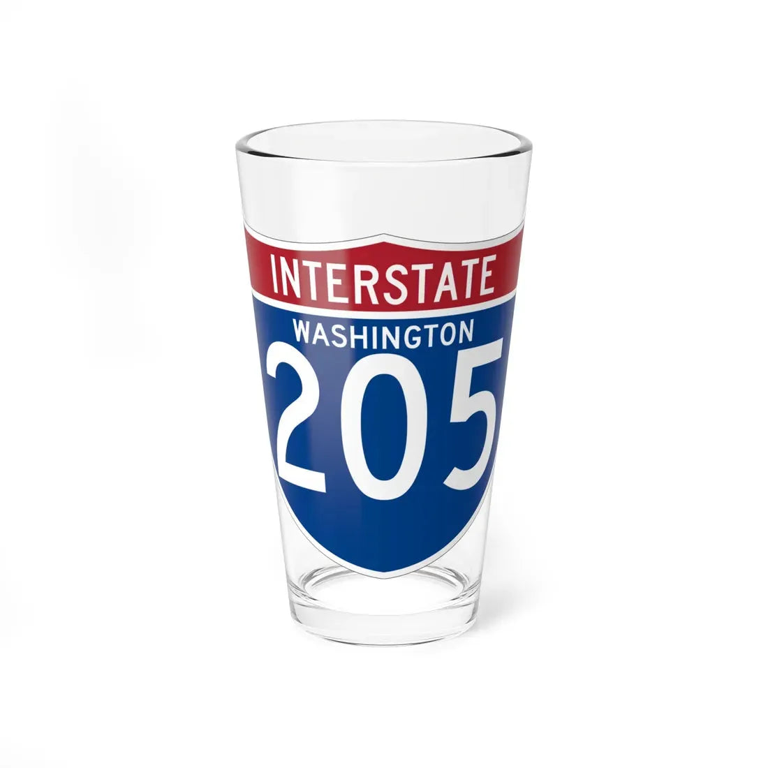 I-205 WA (Washington) (Road Sign) Pint Glass 16oz 16oz - Go Mug Yourself
