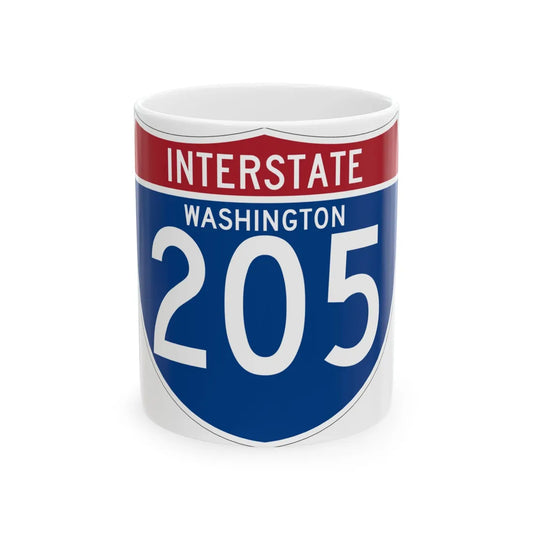 I-205 WA (Washington) (Road Sign) White Coffee Mug 11oz - Go Mug Yourself