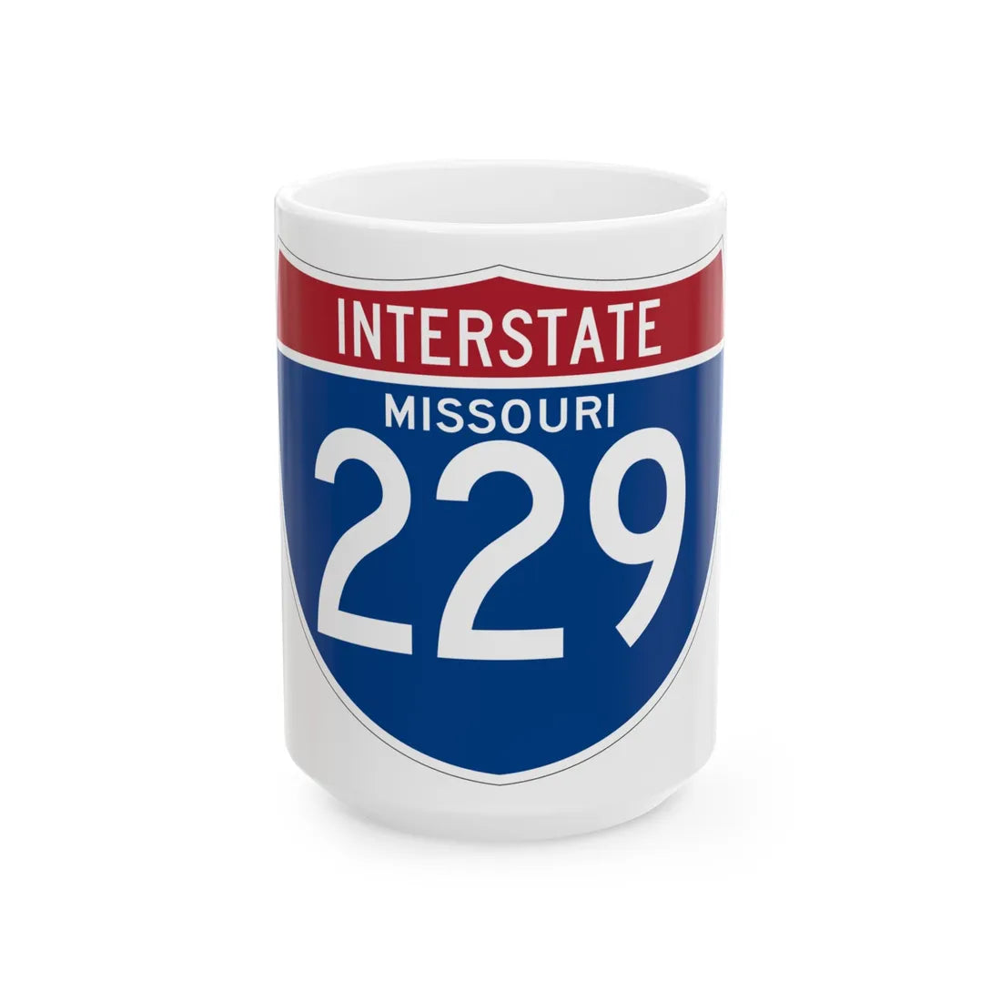 I-229 MO (Missouri) (Road Sign) White Coffee Mug 15oz - Go Mug Yourself