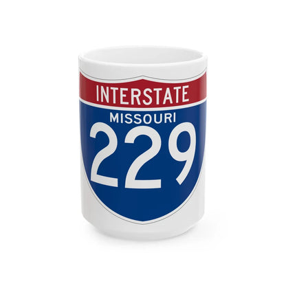 I-229 MO (Missouri) (Road Sign) White Coffee Mug 15oz - Go Mug Yourself