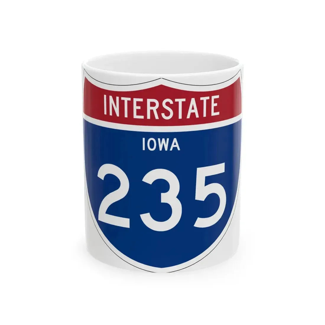 I-235 IA 1961 (Iowa) (Road Sign) White Coffee Mug 11oz - Go Mug Yourself