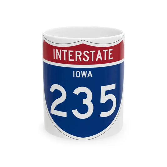 I-235 IA 1961 (Iowa) (Road Sign) White Coffee Mug 11oz - Go Mug Yourself