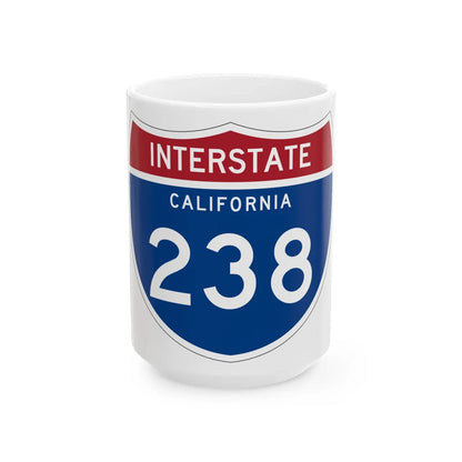 I-238 CA (California) (Road Sign) White Coffee Mug 15oz - Go Mug Yourself