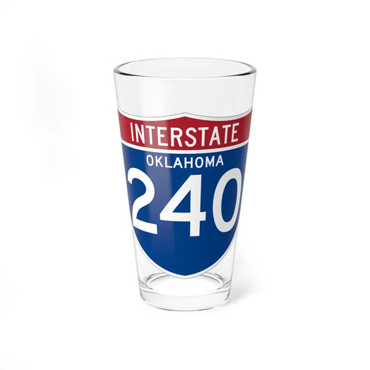 I-240 OK (Oklahoma) (Road Sign) Pint Glass 16oz 16oz - Go Mug Yourself