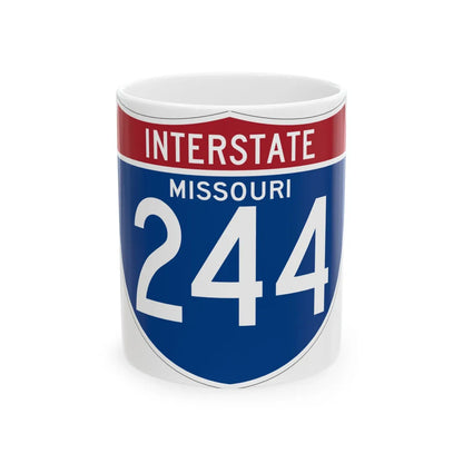 I-244 MO (Missouri) (Road Sign) White Coffee Mug 11oz - Go Mug Yourself